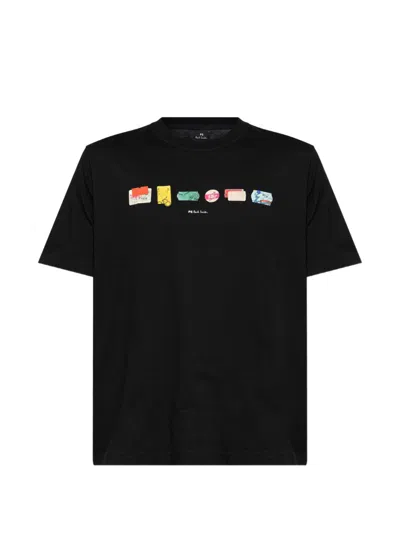 Ps By Paul Smith Ps Paul Smith In A Row Cotton T-shirt In Transparent