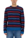 Ps By Paul Smith Ps Paul Smith Jersey With Stripe Pattern In Multi