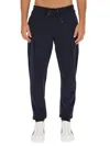 Ps By Paul Smith Jogging Pants With Zebra Patch In Blue