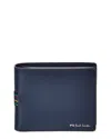 Ps By Paul Smith Ps Paul Smith Leather Billfold & Coin Wallet In Blue