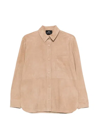 Ps By Paul Smith Ps Paul Smith Leather Shirt In Brown