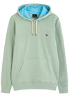 Ps By Paul Smith Sage Green Zebra Logo Organic Cotton Hoodie In Sage