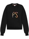 Ps By Paul Smith Spray Swirl Logo-embroidered Sweatshirt In Black