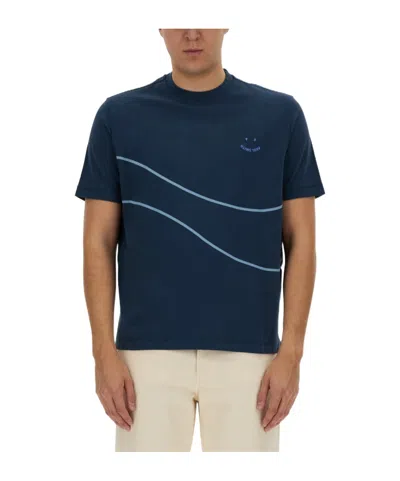 Ps By Paul Smith Ps Paul Smith Logo Detailed Crewneck T-shirt In Black