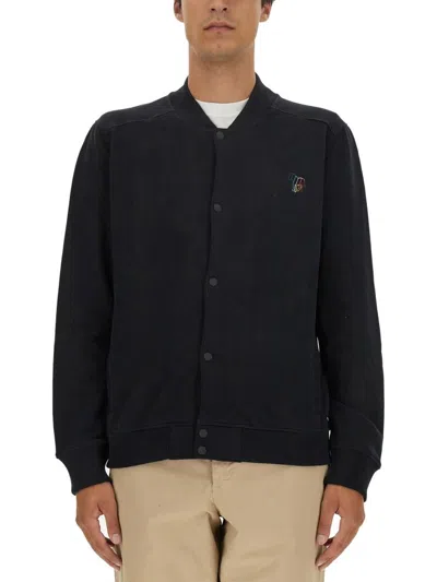 PS BY PAUL SMITH PS PAUL SMITH LOGO EMBROIDERED BOMBER JACKET