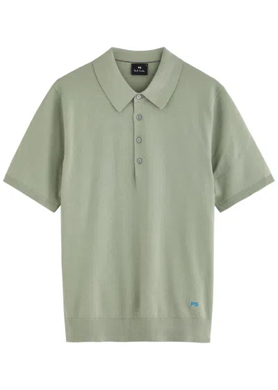 Ps By Paul Smith Ps Paul Smith Logo-embroidered Cotton Polo Shirt In Sage