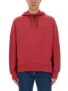 PS BY PAUL SMITH PS PAUL SMITH LOGO EMBROIDERED DRAWSTRING HOODIE