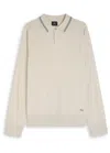 Ps By Paul Smith Ps Paul Smith Logo-embroidered Wool Polo Shirt In Neutral