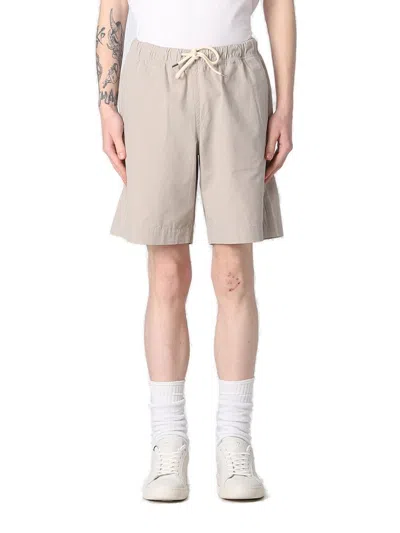 Ps By Paul Smith Ps Paul Smith Logo Patch Drawstring Deck Shorts In Grey