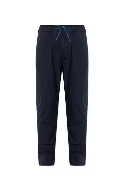 Ps By Paul Smith Ps Paul Smith Logo Patch Drawstring Track Pants In Navy