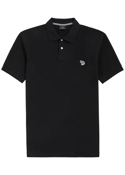 Ps By Paul Smith Ps Paul Smith Slim Fit Polo Shirt In Organic Cotton In Black