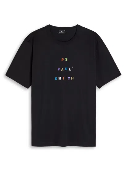 Ps By Paul Smith Ps Paul Smith Logo-print Cotton T-shirt In Black