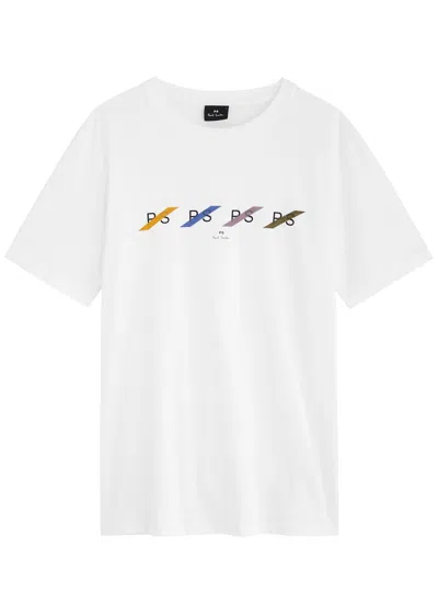 Ps By Paul Smith Ps Paul Smith Logo-print Cotton T-shirt In White