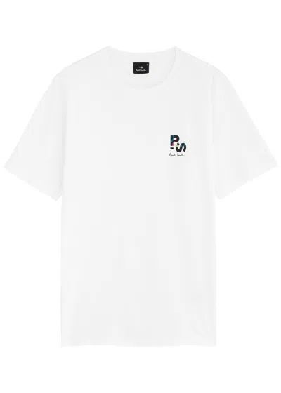 Ps By Paul Smith Ps Paul Smith Logo-print Cotton T-shirt In White