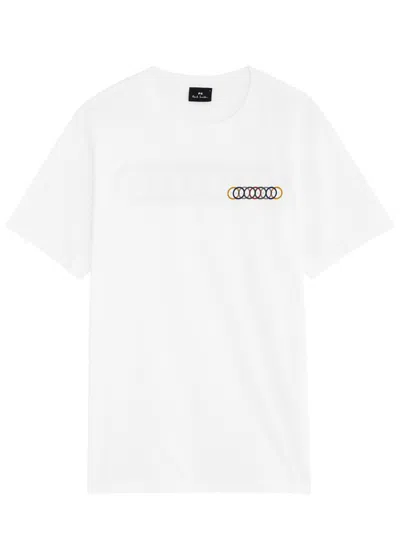 Ps By Paul Smith Ps Paul Smith Logo-print Cotton T-shirt In White