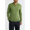 Ps By Paul Smith Ps Paul Smith Long Sleeve Tipped Wool Polo Sweater In Green