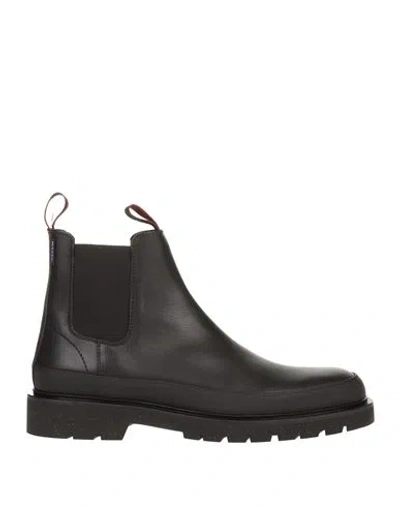 Ps By Paul Smith Ps Paul Smith Man Ankle Boots Black Size 12 Bovine Leather