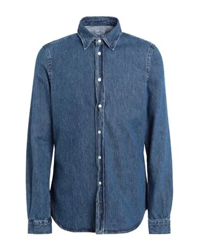 Ps By Paul Smith Ps Paul Smith Man Denim Shirt Blue Size L Cotton, Linen
