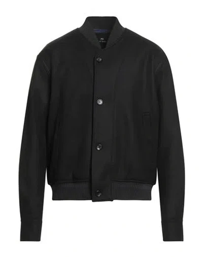 Ps By Paul Smith Ps Paul Smith Man Jacket Black Size L Wool, Polyamide, Cashmere