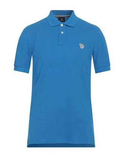 Ps By Paul Smith Ps Paul Smith Man Polo Shirt Azure Size S Cotton In Blue