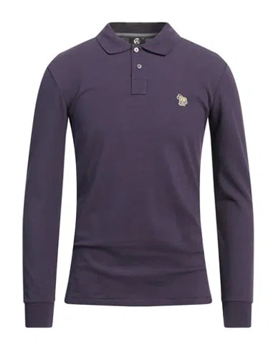 Ps By Paul Smith Ps Paul Smith Man Polo Shirt Dark Purple Size Xs Organic Cotton