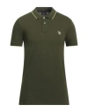 Ps By Paul Smith Ps Paul Smith Man Polo Shirt Military Green Size S Cotton In Green