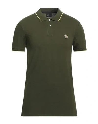 Ps By Paul Smith Ps Paul Smith Man Polo Shirt Military Green Size S Cotton