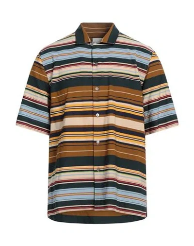Ps By Paul Smith Ps Paul Smith Man Shirt Camel Size L Viscose, Nylon In Sand