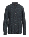 Ps By Paul Smith Ps Paul Smith Man Shirt Dark Green Size L Viscose In Gray