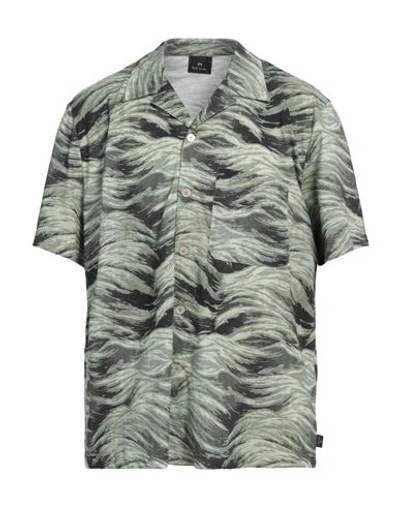 Ps By Paul Smith Ps Paul Smith Man Shirt Green Size Xl Cotton
