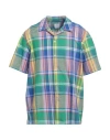 Ps By Paul Smith Ps Paul Smith Man Shirt Green Size Xl Cotton, Linen In Green