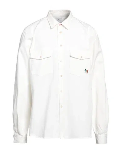 Ps By Paul Smith Ps Paul Smith Man Shirt Ivory Size Xxl Cotton In White