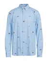 Ps By Paul Smith Ps Paul Smith Man Shirt Light Blue Size L Organic Cotton In Blue