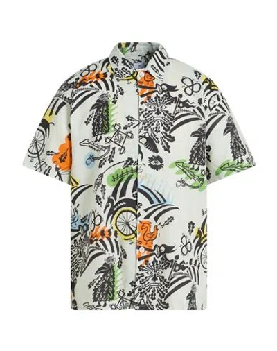 Ps By Paul Smith Ps Paul Smith Man Shirt Light Green Size Xl Linen, Cotton In Multi