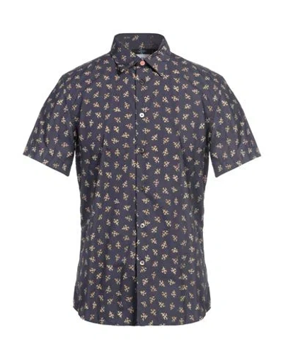 Ps By Paul Smith Ps Paul Smith Man Shirt Midnight Blue Size L Organic Cotton