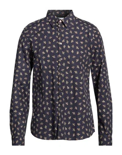 Ps By Paul Smith Ps Paul Smith Man Shirt Midnight Blue Size L Organic Cotton