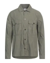 Ps By Paul Smith Ps Paul Smith Man Shirt Military Green Size Xl Cotton, Polyamide In Gray