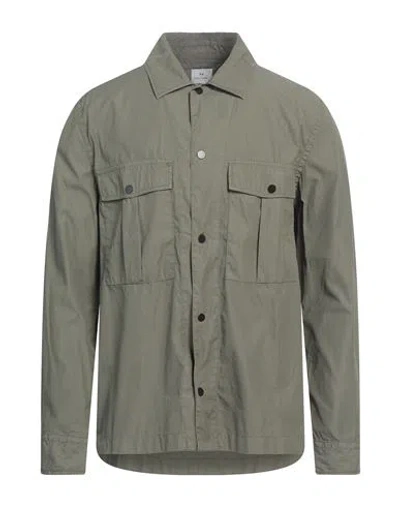 Ps By Paul Smith Ps Paul Smith Man Shirt Military Green Size Xl Cotton, Polyamide In Gray