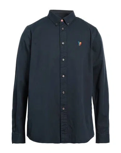 Ps By Paul Smith Ps Paul Smith Man Shirt Navy Blue Size Xl Organic Cotton