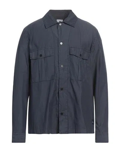 Ps By Paul Smith Ps Paul Smith Man Shirt Navy Size Xl Cotton, Polyamide In Blue