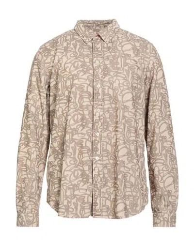 Ps By Paul Smith Ps Paul Smith Man Shirt Sand Size Xl Cotton In Brown