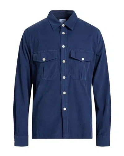 Ps By Paul Smith Ps Paul Smith Man Shirt Slate Blue Size L Cotton