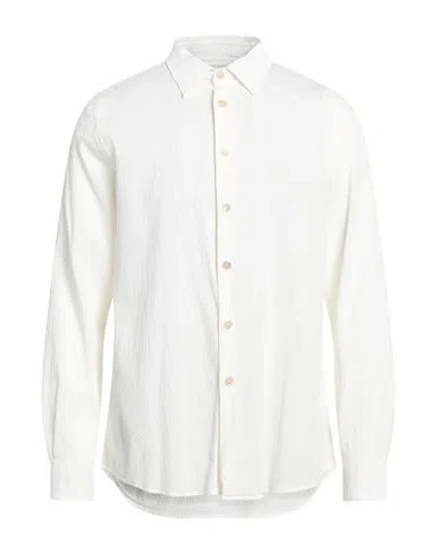 Ps By Paul Smith Ps Paul Smith Man Shirt White Size L Cotton, Elastane