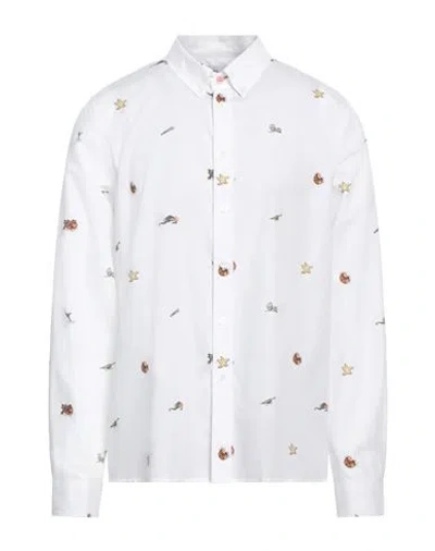 Ps By Paul Smith Ps Paul Smith Man Shirt White Size Xxl Cotton