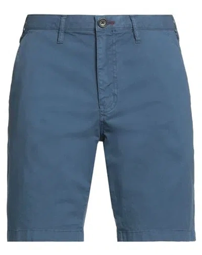 Ps By Paul Smith Ps Paul Smith Man Shorts & Bermuda Shorts Slate Blue Size 38 Cotton, Elastane