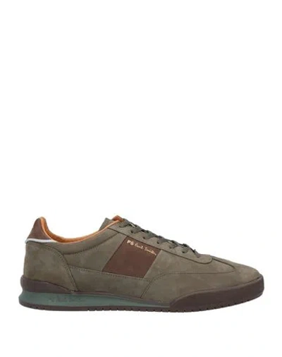 Ps By Paul Smith Ps Paul Smith Man Sneakers Military Green Size 13 Cow Leather In Brown