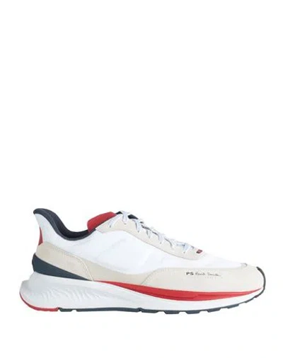 Ps By Paul Smith Ps Paul Smith Man Sneakers White Size 9 Leather, Textile Fibers