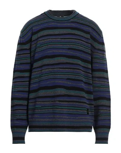 Ps By Paul Smith Ps Paul Smith Man Sweater Blue Size Xl Wool, Polyamide
