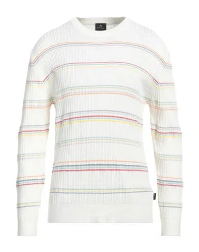 Ps By Paul Smith Ps Paul Smith Man Sweater Ivory Size M Organic Cotton In White