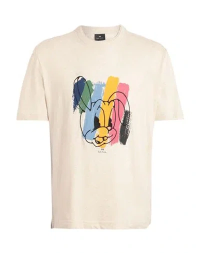 Ps By Paul Smith Ps Paul Smith Man T-shirt Cream Size L Cotton, Linen In White